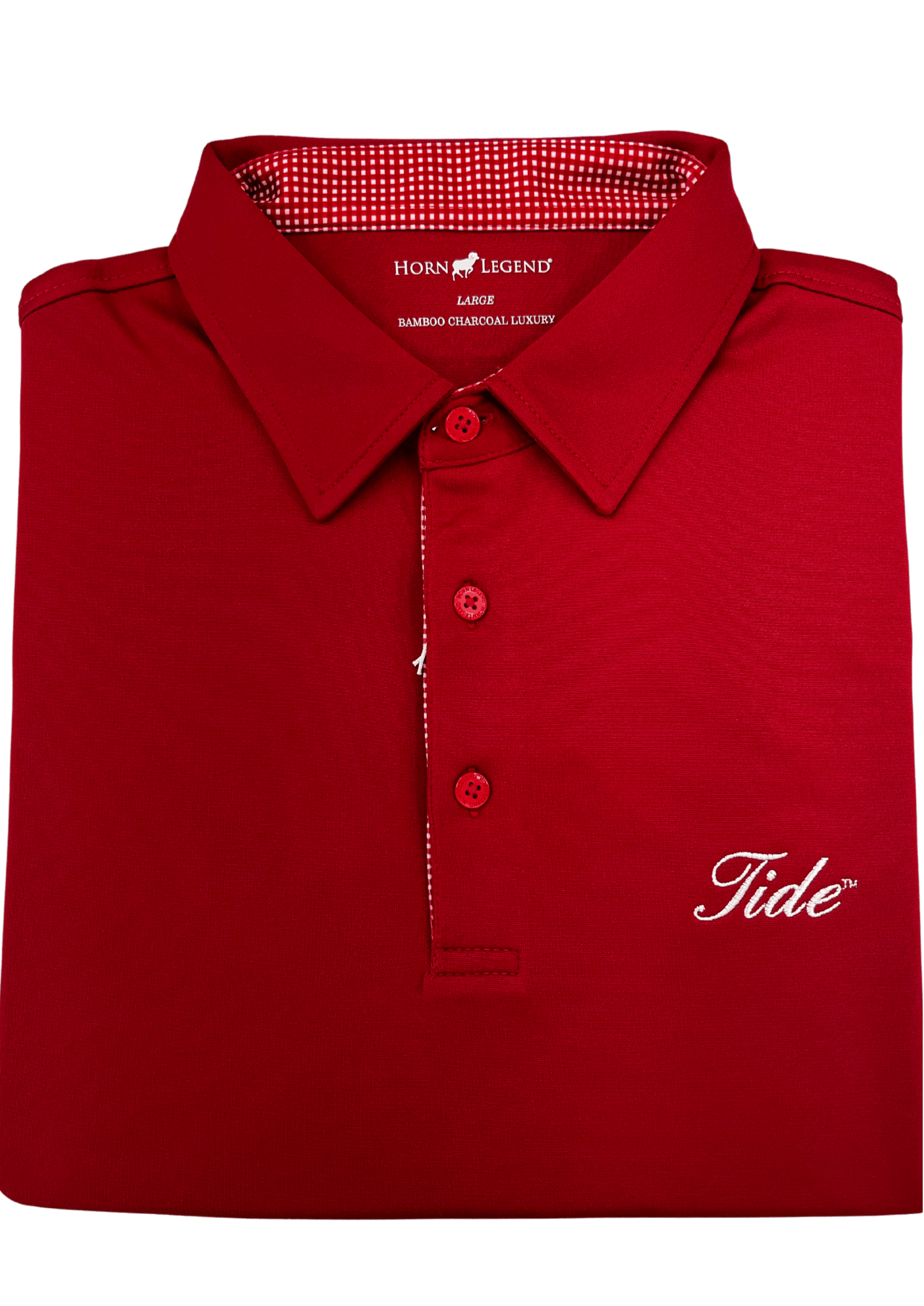 TIDE SOLID GINGHAM TRIM POLO