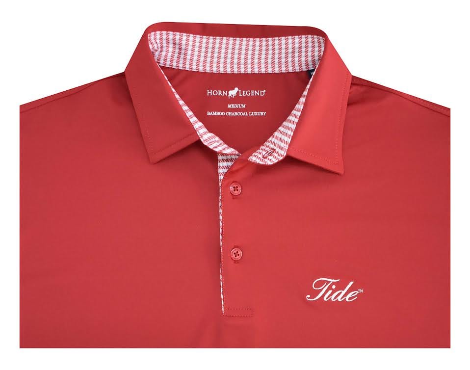 TIDE SOLID HOUNDSTOOTH TRIM POLO