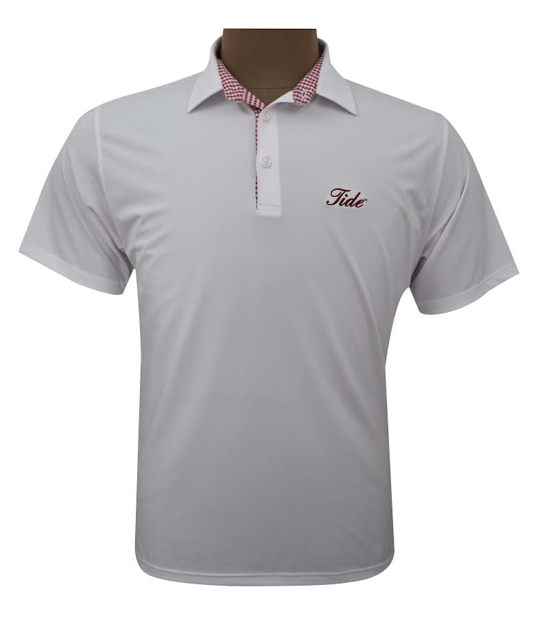 TIDE SOLID HOUNDSTOOTH TRIM POLO