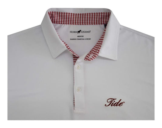 TIDE SOLID HOUNDSTOOTH TRIM POLO