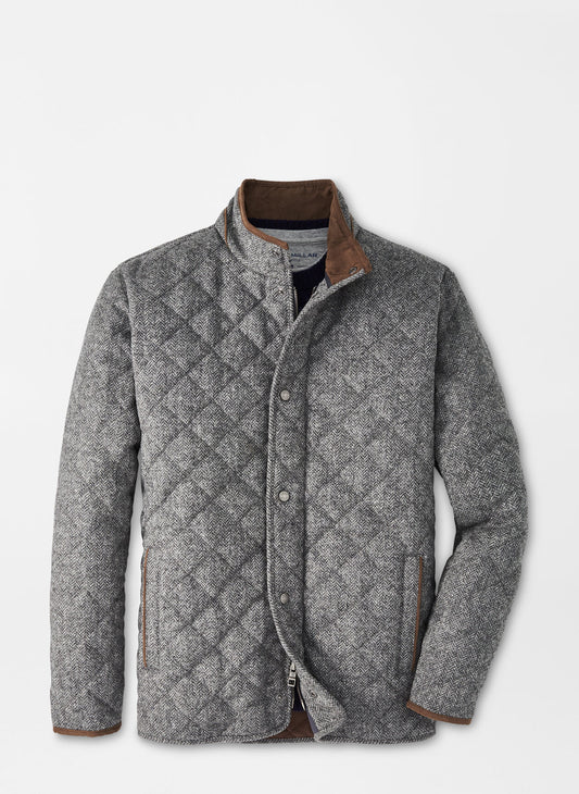 SUFFOLK QUILTED WOOL TRAVEL COAT